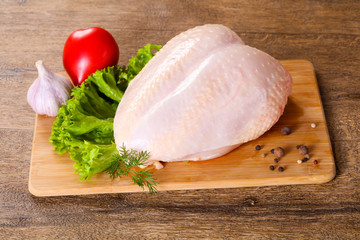 Raw chicken breast