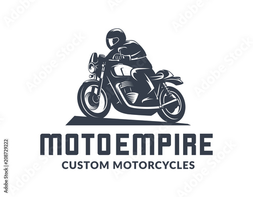 Cuadros en Lienzo Vintage cafe racer motorcycle logo.