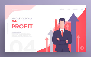 Wall Mural - presentation slide templates or hero banner images for websites, or apps. business concept illustrat