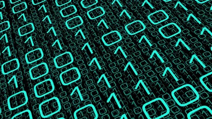 Zero one binary abstract computer code algorithm
