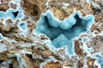 close up of hemimorphite from Sardinia, Italy