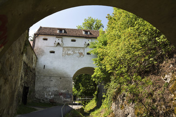 Wall Mural - After the Walls alley, medieval vestiges in Old Town of Brasov, Romania.