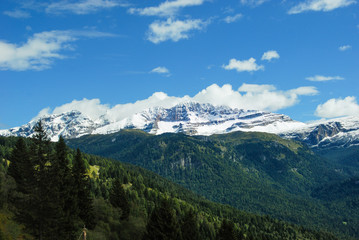 Naklejka na meble View on little part of the alpine arc