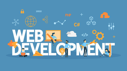Web development concept.