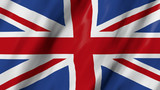 Fototapeta  - 3d animation of the waving flag of British, in close