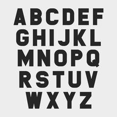 Fototapete - Vector modern alphabet set. Latin alphabet letters.