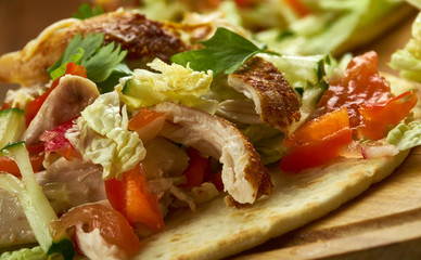 Wall Mural - Loaded Chicken Tostadas