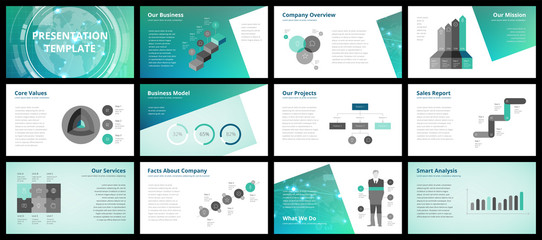 Wall Mural - Business presentation templates