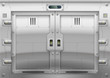 © denisik11 - Sliding metal Reservation gateway with sliding doors or gates, exit portal spacecraft or submarine.