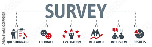 Fotografía Banner Survey Results Analysis Discovery Investigation Concept