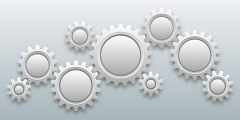 Canvas Print - Gears and cogs background #Vector Graphics 
