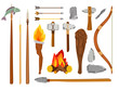 Cartoon stone age tools