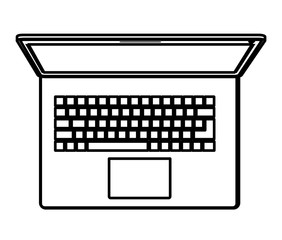 Wall Mural - laptop computer isolated icon vector illustration design