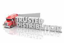 Trusted Distributor Truck Logistics Supplier Vendor 3d Render Illustration