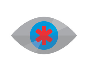 Wall Mural - eye medical medical medicare pharmacy clinic image vector icon logo