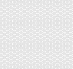 Leinwandbilder - White and gray hexagonal abstract background. Seamless mosaic vector pattern. Grunge overlay texture random lines. Vector illustration
