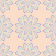 © Liudmyla - Multi colored floral seamless pattern. Beige background with violet and blue flower elements