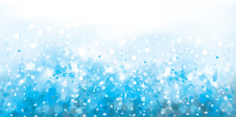 Wall Mural - vector abstract, blue, sparkle background, christmas lights and stars.