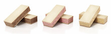 Chocolate, Banana And Strawberry Wafers. 3D Illustration
