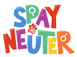 Spay And Neuter Lettering Illustration