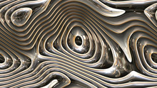 Abstract Curves - Metal Parametric Curved Shapes 4k Seamless Background