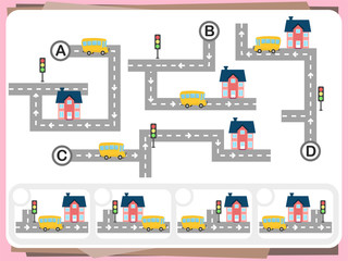 Wall Mural - Practice Questions Worksheet for Education and IQ Test