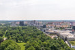 Bratislava, Slovakia - May 24, 2018: The Bratislava panorama photographed from the air.