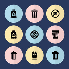 Sticker - Set of 9 junk filled icons