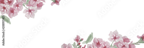 Jalousie-Rollo - Watercolor cherry flower frame (von Anna)