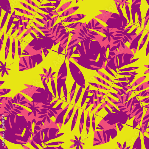 Vivid bright jungle foliage...