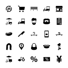 Sticker - Collection of 25 shop filled icons