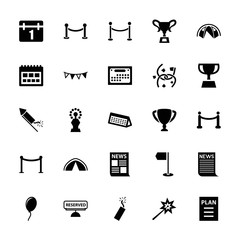 Poster - Collection of 25 event filled icons