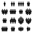 Team icons set. Group of people icons. Vector illustration