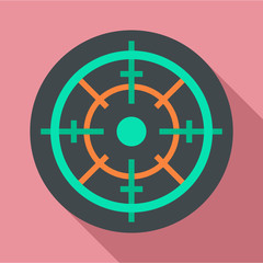 Canvas Print - Gun target icon. Flat illustration of gun target vector icon for web design