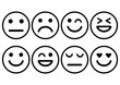 © Sylfida - Smileys emoticons icon positive, neutral and negative, different mood. Vector illustration