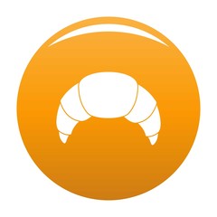 Sticker - Croissant icon. Simple illustration of croissant vector icon for any design orange