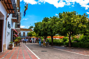 Street. A sunny day in the street of Marbella. Malaga province, Andalusia, Spain. Picture taken – 12 june 2018.