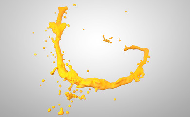 Leinwandbilder - 3D render of water splash in line with clipping path