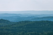 View to beautiful forest from hill, Koli National Park, Finland