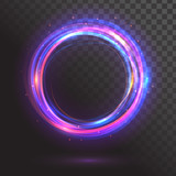 Fototapeta  - A glowing circle. Round frame