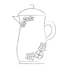 Wall Mural - kitchen teapot isolated icon vector illustration design