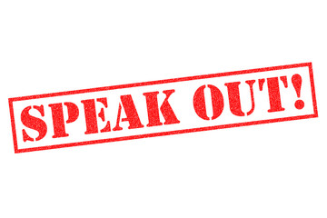 Wall Mural - SPEAK OUT! Rubber Stamp