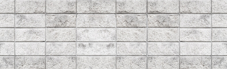 Panorama of Cement block wall pattern and seamless background