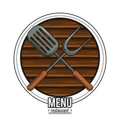 Poster - Cutlery and utensil restaurant menu concept vector illustration graphic design