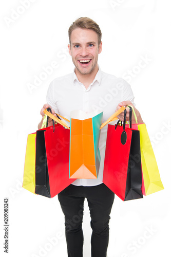 online shopping bag man