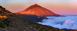 Teide volcano in Tenerife in the light of the rising sun..