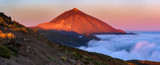 Fototapeta  - Teide volcano in Tenerife in the light of the rising sun..