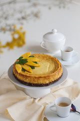 Canvas Print - Home made mango cheese cake