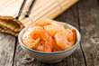 Tasty marinated shrimps.