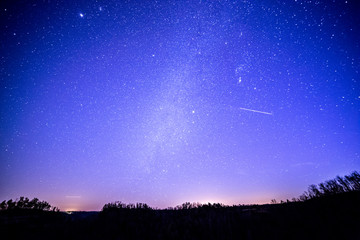 the night sky and stars